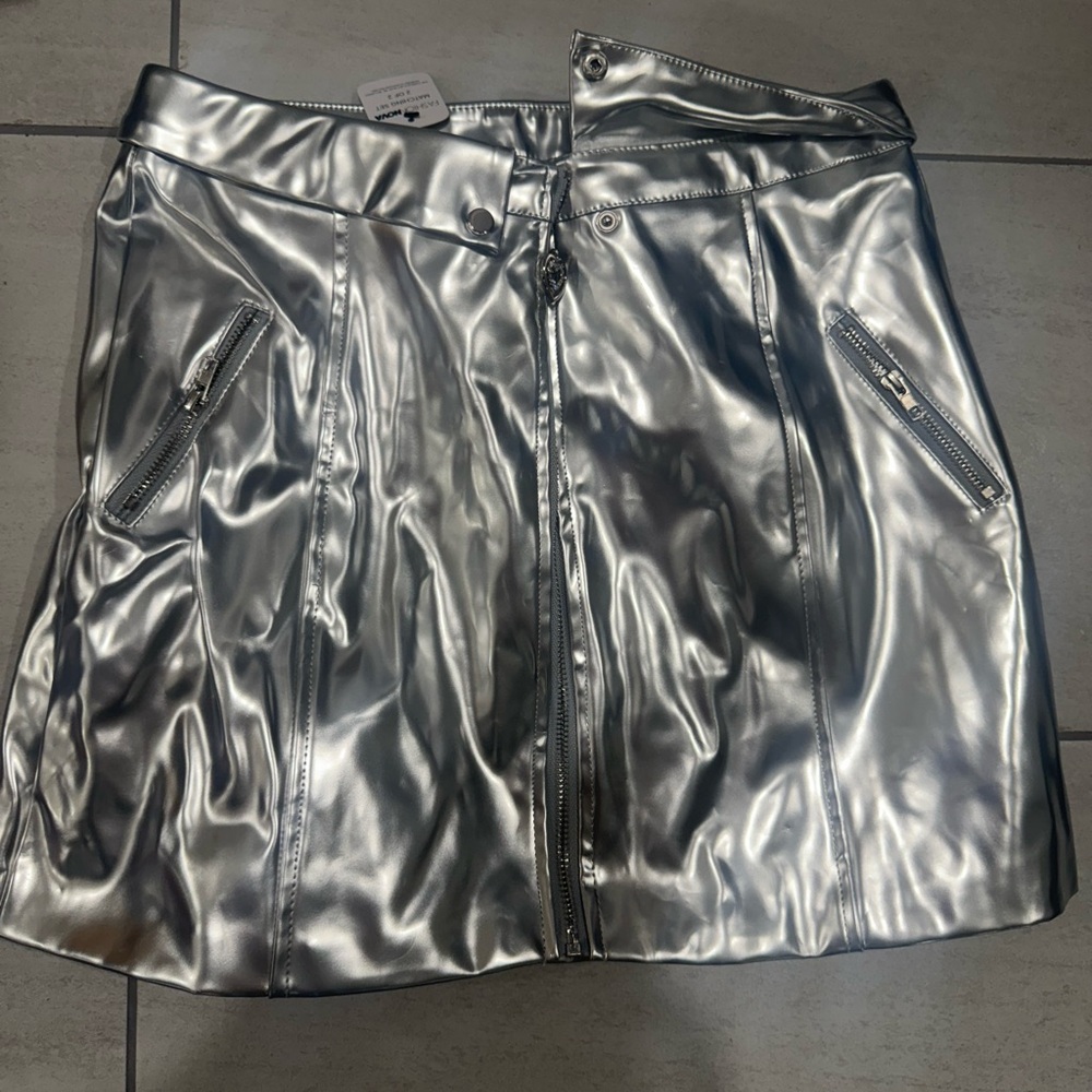 Silver Metallic Skirt